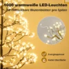 LED Lichterbaum 150 cm Leuchtbaum mit 1000 warmweißen Leuchten LED Baum Innen Lichterzweige mit Zemenständer