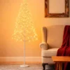 LED Lichterbaum mit Warmweißen LED-Leuchten Birkenbaum Künstlicher Weihnachtsbaum 150 cm