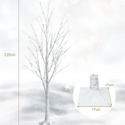 LED Lichterbaum mit Warmweißen LED-Leuchten Birkenbaum Künstlicher Weihnachtsbaum