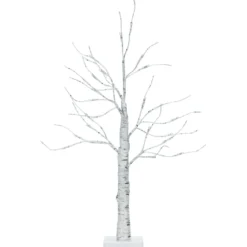 LED Lichterbaum mit Warmweißen LED-Leuchten Birkenbaum Künstlicher Weihnachtsbaum