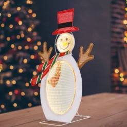 LED Schneemann mit 2 Tunnellichtern Weihnachtsfigur Weihnachtsbeleuchtung