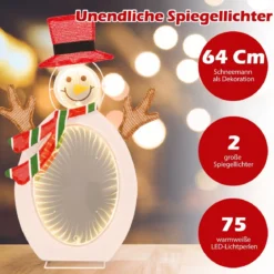 LED Schneemann mit 2 Tunnellichtern Weihnachtsfigur Weihnachtsbeleuchtung