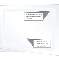 LED-Spiegel Badezimmer Spiegel mit Beleuchtung Wandspiegel Quadratisch 70 x 50 x 3 cm