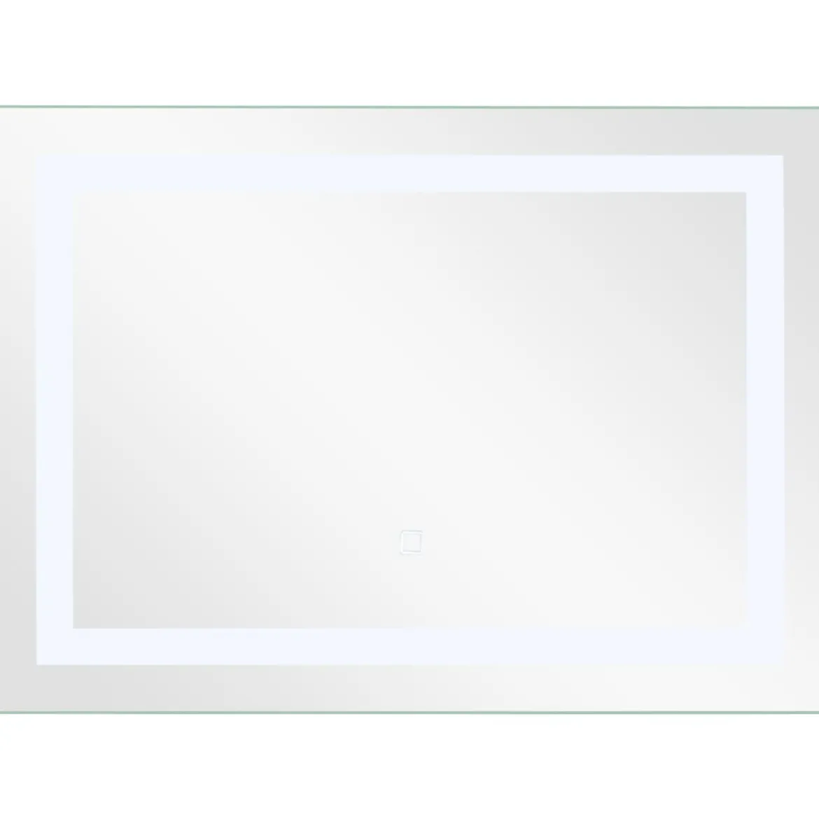 LED-Spiegel Badezimmer Spiegel mit Beleuchtung Wandspiegel Quadratisch 70 x 50 x 3 cm