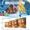 LED-Wandprojektionslampe mit 3 Leuchten für Weihnachten Drehbar 9 x 16 x 45,5 cm Schwarz