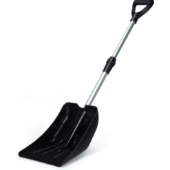 Leichte Aluminium-Schneeschaufel Schneeräumer Dachräumer höhenverstellbar Silber+ Schwarz