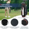 Leichte Golfschlägertasche mit 14-fach-Unterteilung in Voller Länge Schwarz