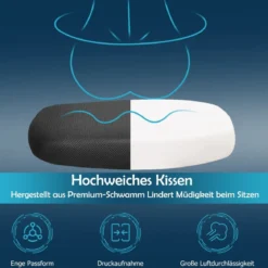 Leichter Netzstoff-Bürostuhl mit Lendenwirbelstütze Bürostuhl 61 x 61 x 98 - 106 cm Schwarz