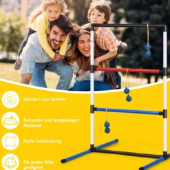 Leitergolf-Set Indoor-Outdoor Wurfspiel mit 6 Bolas-Wurfkugeln und Tragetasche
