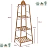 Leiter-Pflanzenregal 4-Stöckiges Bambus-Blumenregal 37 x 34 x 99 cm Braun