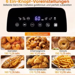 3 L Elektrische Fritteuse aus Edelstahl 2000 W Fritteuse Ölfritteuse mit Timer & Verstellbarem Thermostat