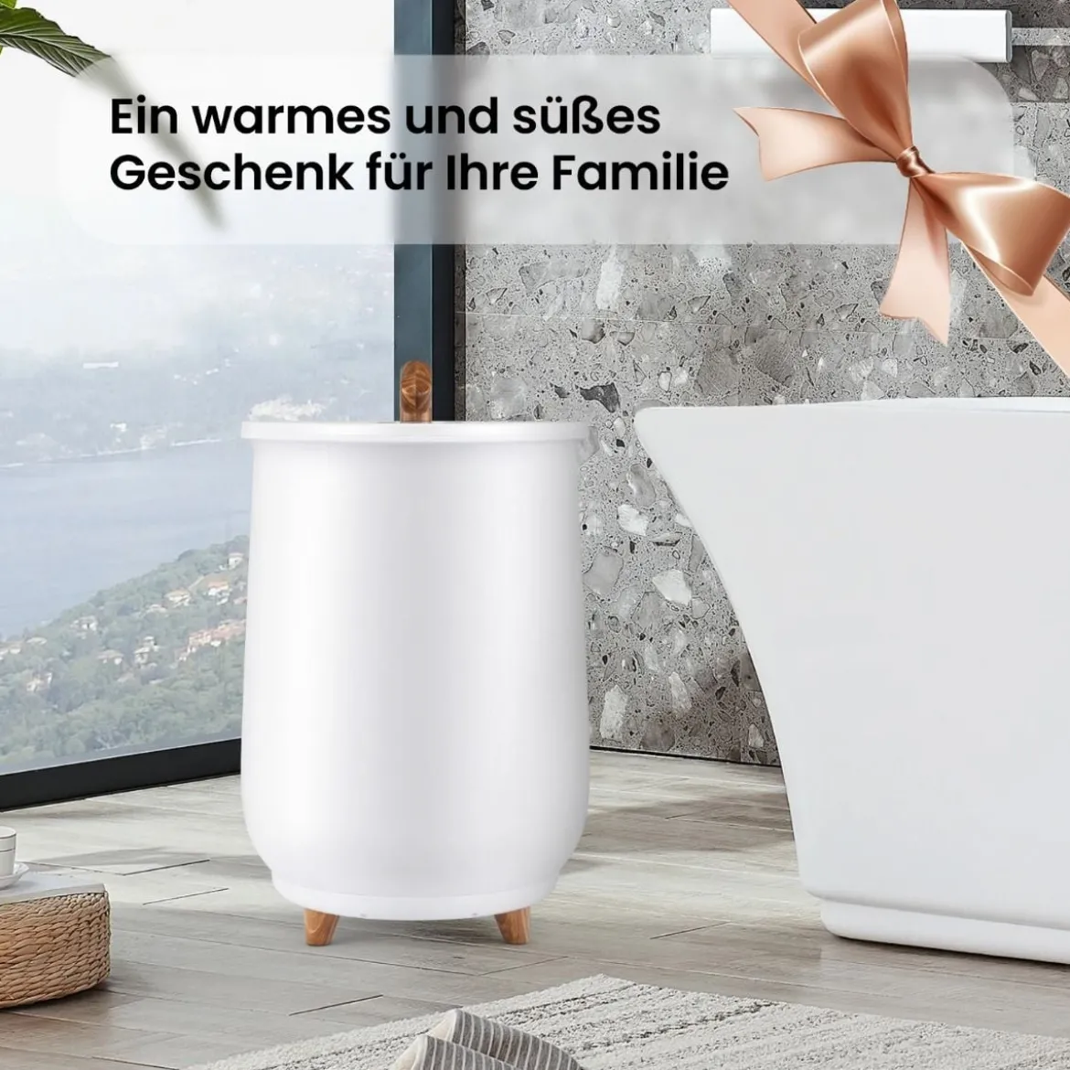 23L Elektrischer Handtuchwärmer mit 3 Heizstufen Handtuchtrockner Wärmegerät Weiß