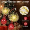 Leuchtkugel Weihnachten 2 Stück LED Kugeln Zum Hinhängen Weihnachtsbeleuchtung für außen und innen Gold