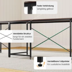 L-förmiger Computertisch Umwandelbarer Eckschreibtisch mit Abnehmbarem Monitorständer