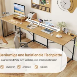 L-förmiger Computertisch Umwandelbarer Eckschreibtisch mit Abnehmbarem Monitorständer