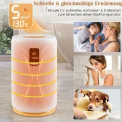 20L Handtuchwärmer Eimer mit LED Licht Handtuch Wärmegerät Heizeimer für Handtücher