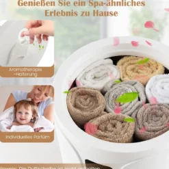 20L Handtuchwärmer Eimer mit LED Licht Handtuch Wärmegerät Heizeimer für Handtücher
