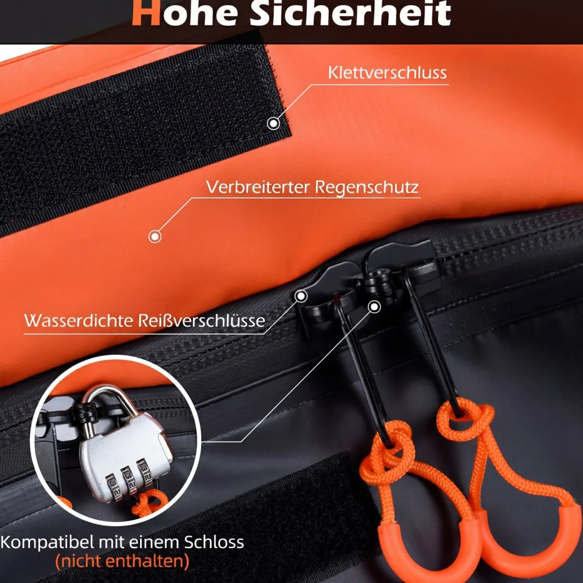 250 L Heckbox für Anhängerkupplung mit Riemen & Aufbewahrungstasche Wasserdichte Gepäcktasche