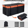550 L Heckbox für Anhängerkupplung mit Riemen & Aufbewahrungstasche Wasserdichte Gepäcktasche