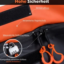 550 L Heckbox für Anhängerkupplung mit Riemen & Aufbewahrungstasche Wasserdichte Gepäcktasche