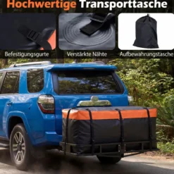 455 L Heckbox für Anhängerkupplung mit Riemen & Aufbewahrungstasche Wasserdichte Gepäcktasche