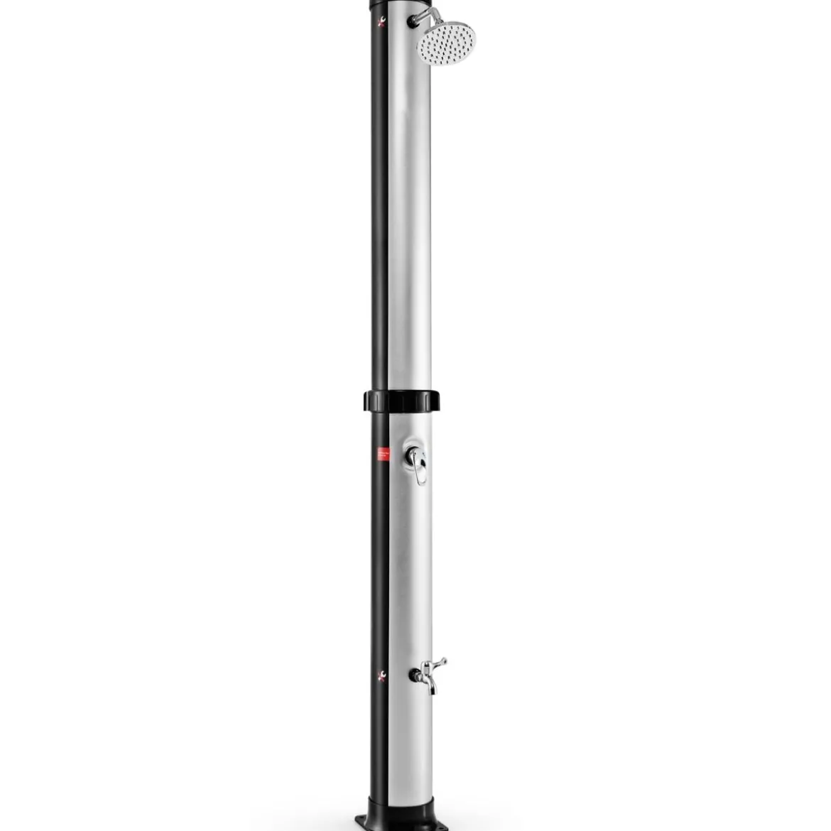 38 Liter Solardusche mit Schwenkbarem Duschkopf & Fußdusche bis 60°C 217,5 cm Silber