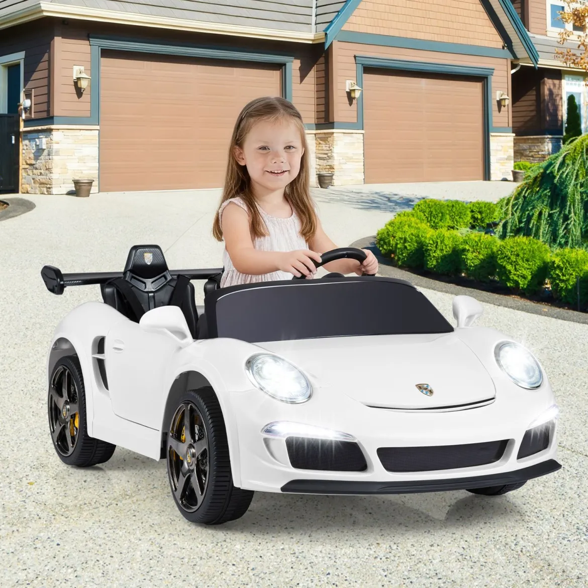 Lizenzierter RUF Kinder-Elektroauto 24V Akku betriebener Elektrofahrzeug mit Eltern-Fernbedienung Weiß