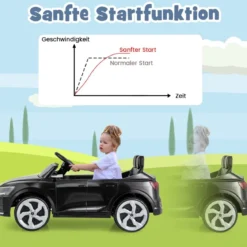 Lizenziertes Audi SQ8 Kinderauto 12-V-Elektrofahrzeug mit Fernbedienung Schwarz/Rosa