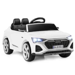 Lizenziertes Audi SQ8 Kinderauto 12-V-Elektrofahrzeug mit Fernbedienung Schwarz/Rosa