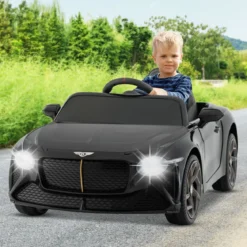 Lizenziertes Bentley Bacalar Kinderfahrzeug mit Fernbedienung & Scherentüren & Federung Schwarz