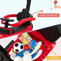 Lizenziertes Mercedes Benz Kinderfahrzeug mit Verstellbarem Sonnendach &Elterngriff Kinderwagen