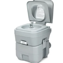 20L + 12L Campingtoilette mit Abnehmbarem Abwassertank Tragbares Campingklo