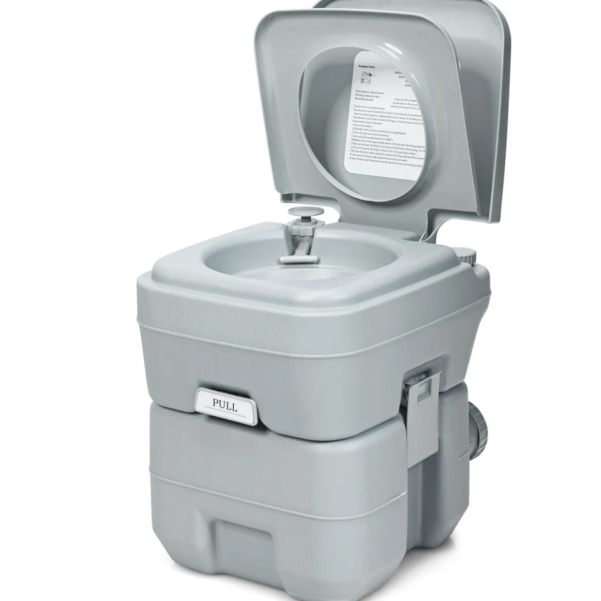 20L + 12L Campingtoilette mit Abnehmbarem Abwassertank Tragbares Campingklo