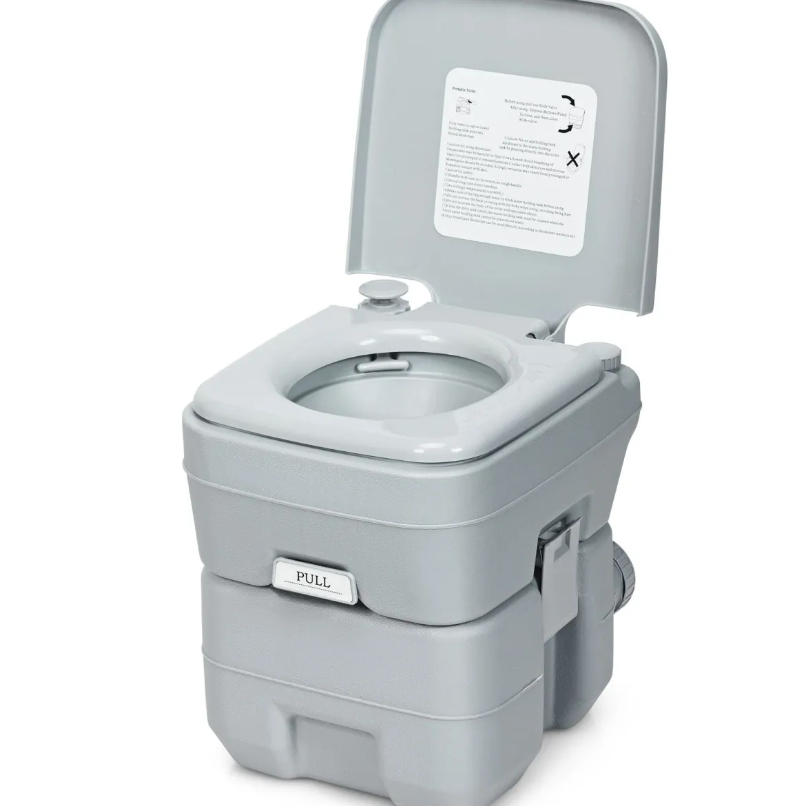 20L + 12L Campingtoilette mit Abnehmbarem Abwassertank Tragbares Campingklo