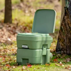 20L + 12L Campingtoilette mit Abnehmbarem Abwassertank Tragbares Campingklo