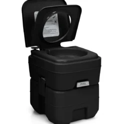 20L + 12L Campingtoilette mit Abnehmbarem Abwassertank Tragbares Campingklo