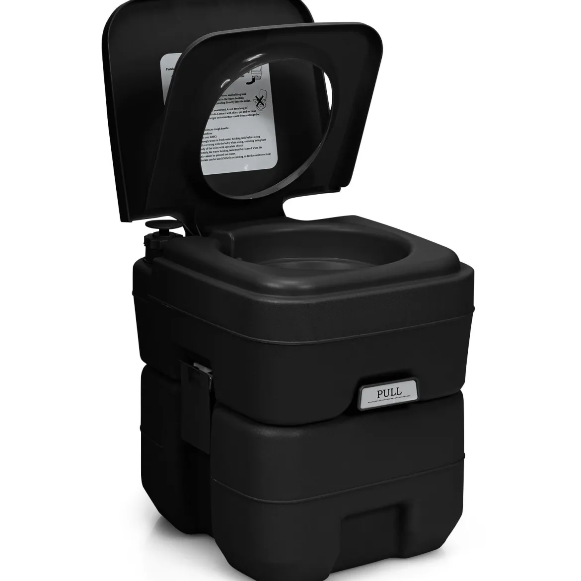 20L + 12L Campingtoilette mit Abnehmbarem Abwassertank Tragbares Campingklo