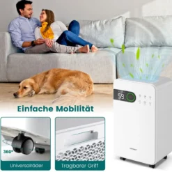 2,3L Luftentfeuchter mit Schlafmodus Raumentfeuchter für den Heimkeller Mobile Entfeuchter 24-Stunden-Timer