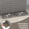 235 L Mülleimer mit Doppeldeckel & Ausziehbarer Auffangschale & Griff Outdoor Mülltonne