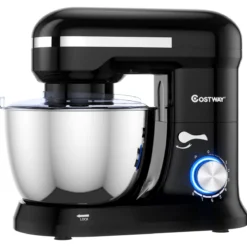 4,5 L Standmixer, 8-Gang-Küchenmaschine multifunktionaler elektrischer Küchenmixer mit Knethaken Schwarz