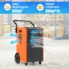 73 L/Tag Kommerzieller Luftentfeuchter Industrieller Bautrockner mit Ablaufschlauch & 24H Timer Orange