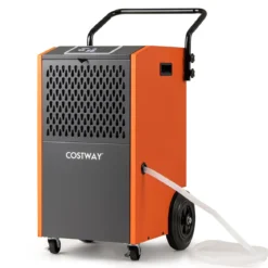 73 L/Tag Kommerzieller Luftentfeuchter Industrieller Bautrockner mit Ablaufschlauch & 24H Timer Orange