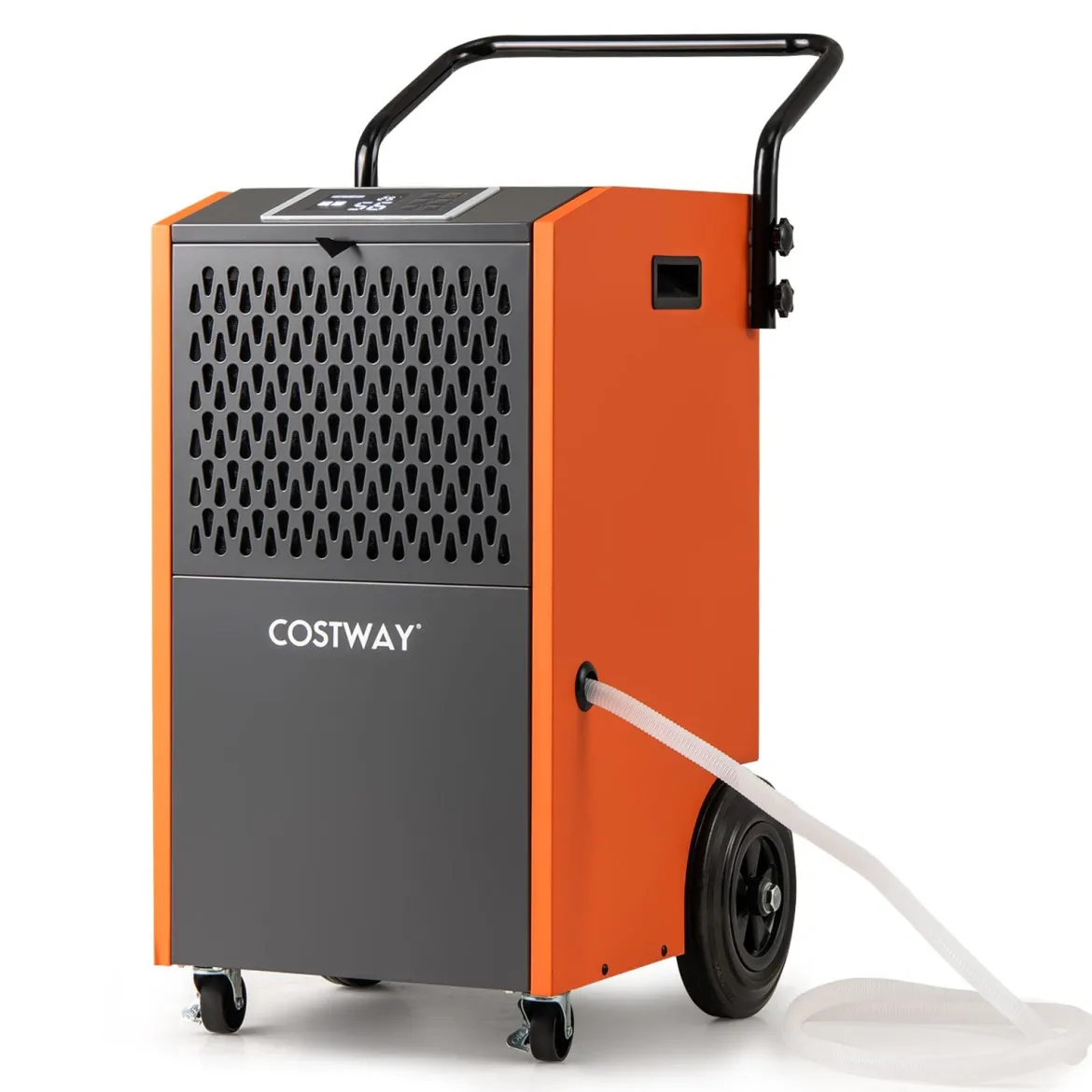 73 L/Tag Kommerzieller Luftentfeuchter Industrieller Bautrockner mit Ablaufschlauch & 24H Timer Orange