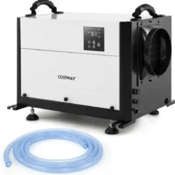 Luftentfeuchter mit 3 Modi & 24H Timer Bautrockner hängend & freistehend 2 in 1 20-58 L/Tag Blau/Weiß