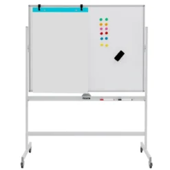 Magnetisches doppelseitiges Whiteboard mit Rädern für das Klassenzimmer im Büro und zu Hause