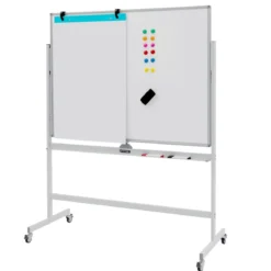 Magnetisches doppelseitiges Whiteboard mit Rädern für das Klassenzimmer im Büro und zu Hause