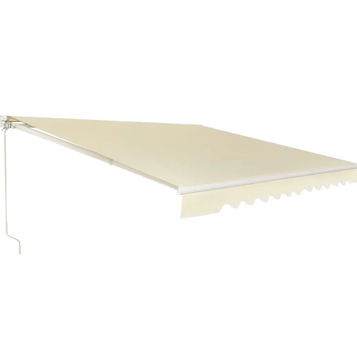 Markise mit kurbel Einziehbare Markise Aluminium Terrassen Sonnenschutz 3 x 2,5 m Beige Grün Grau Weinrot
