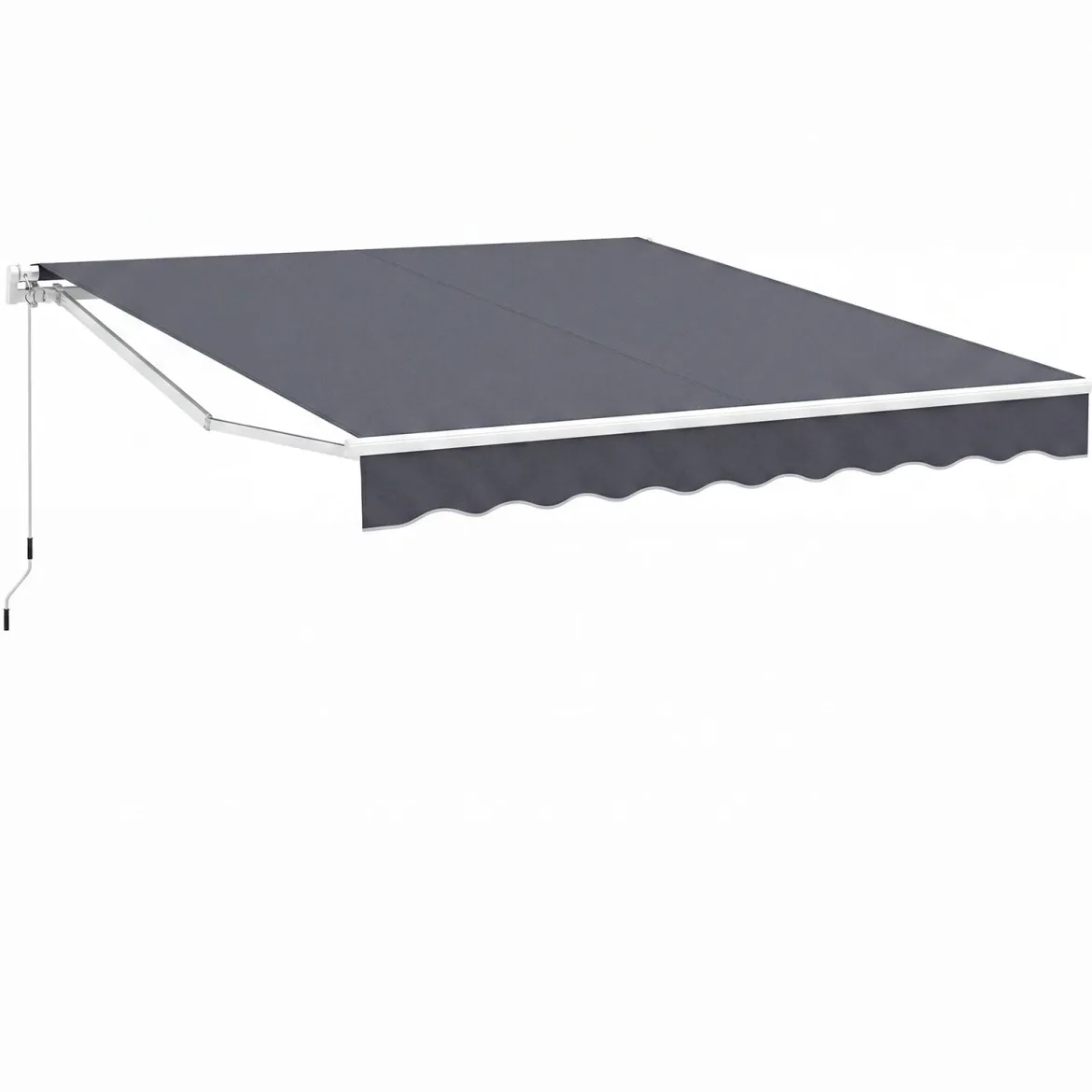 Markise mit kurbel Einziehbare Markise Aluminium Terrassen Sonnenschutz 3 x 2,5 m Beige Grün Grau Weinrot