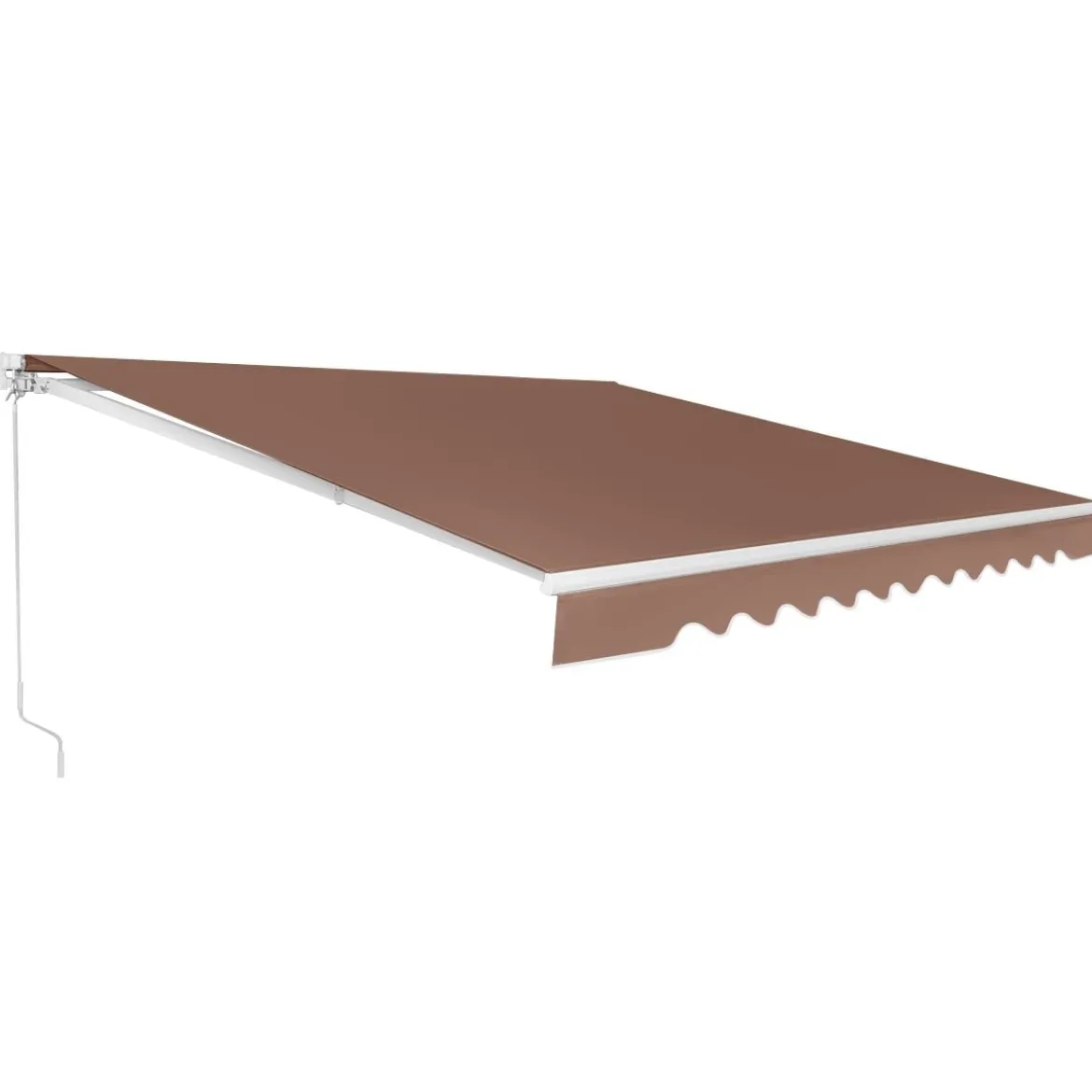Markise mit kurbel Einziehbare Markise Aluminium Terrassen Sonnenschutz 3 x 2,5 m Beige Grün Grau Weinrot