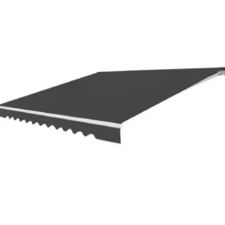Markise mit kurbel Manuell Einziehbare Markise Abdeckung Klemmmarkise Sonnenmarkise 2,5 x 2 m Grau